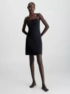 Calvin Klein Chemise De Nuit Cotelée Douce