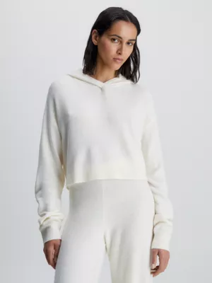 Calvin Klein Sweat à Capuche D'intérieur En Maille Côtelée