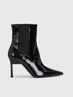 Calvin Klein Bottines Chelsea Ă Talons Aiguilles En Cuir Verni