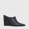 Calvin Klein Mules En Cuir Avec Semelle Compensée