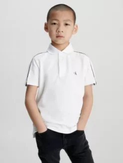Calvin Klein Polo Avec Logo Passepoilé
