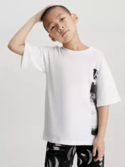 Calvin Klein T-shirt Relaxed Avec Motif Déformé