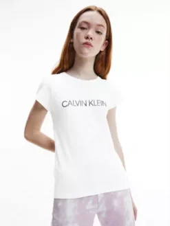 Calvin Klein T-shirt Slim En Coton Bio Avec Logo