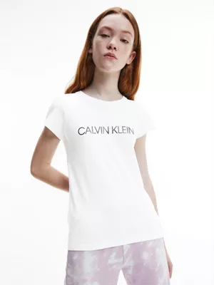 Calvin Klein T-shirt Slim En Coton Bio Avec Logo