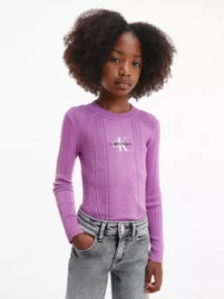 Calvin Klein Pull Slim CÎtelé Avec Logo