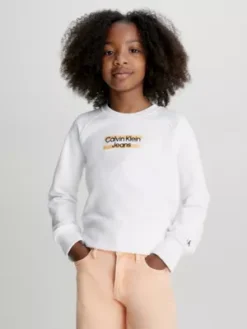 Calvin Klein Sweat-shirt En Coton Bio Avec Logo