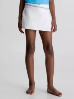 Calvin Klein Jupe-short En Denim Avec Logo