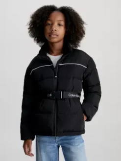 Calvin Klein Veste Slim Matelassée Avec Ceinture