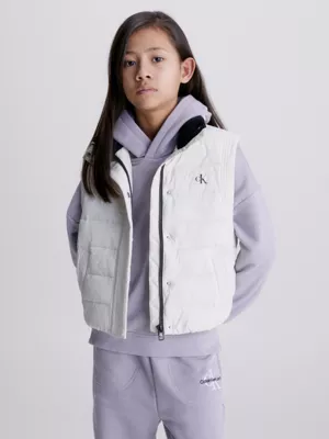 Calvin Klein Veste Sans Manches Matelassée En Nylon Froissé