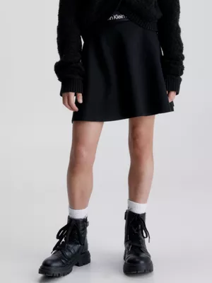 Calvin Klein Jupe évasée Avec Logo En Punto Milano