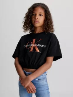 Calvin Klein T-shirt Boxy Cintré Avec Logo
