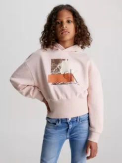 Calvin Klein Sweat-shirt à Capuche Boxy Avec Graphique à Logo