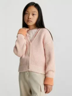 Calvin Klein Pull Gilet Bicolore Relaxed