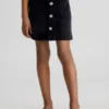 Calvin Klein Jupe En Jean Boutonnée