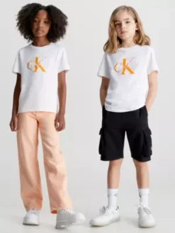 Calvin Klein T-shirt En Coton Bio Avec Logo Pour Enfant