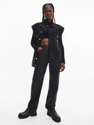 Calvin Klein Jean Straight High Rise Enduit â Image 2