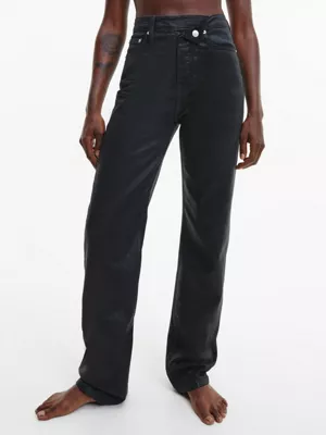 Calvin Klein Jean Straight High Rise Enduit