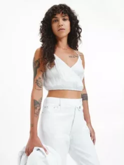 Calvin Klein Camisole En Satin Argenté