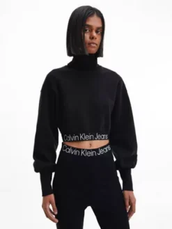 Calvin Klein Sweat à Col Roulé Avec Logo Tape