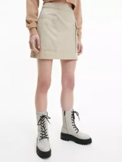 Calvin Klein Mini-jupe Utilitaire En Sergé De Coton