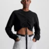 Calvin Klein Sweat-shirt Court à Cordon De Serrage
