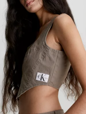 Calvin Klein Haut Corset En Toile De Coton â Image 3