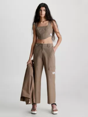 Calvin Klein Haut Corset En Toile De Coton â Image 4