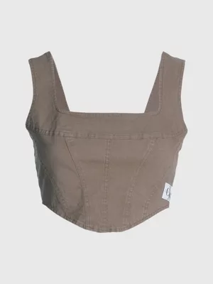 Calvin Klein Haut Corset En Toile De Coton â Image 5