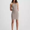 Calvin Klein Robe Dos-nu En Coton Gaufré