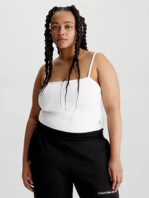 Calvin Klein Body En Jersey Côtelé Avec Fermeture éclair Sur Toute La Longueur – Image 2