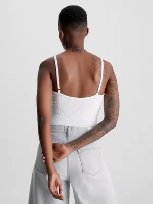 Calvin Klein Body En Jersey Côtelé Avec Fermeture éclair Sur Toute La Longueur – Image 3