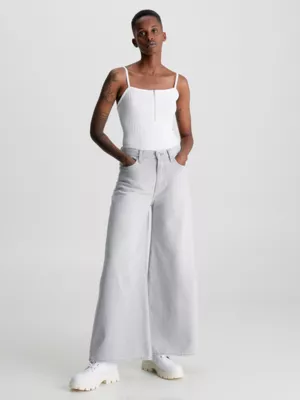 Calvin Klein Body En Jersey Côtelé Avec Fermeture éclair Sur Toute La Longueur – Image 5