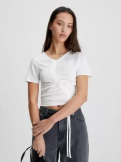 Calvin Klein T-shirt Avec Cordon De Serrage Ruché