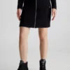 Calvin Klein Mini-jupe Côtelée Avec Fermeture éclair Sur Toute La Longueur