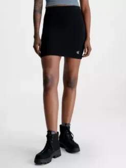 Calvin Klein Mini-jupe En Seersucker élastique