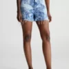 Calvin Klein Short Mom En Jean Décoloré