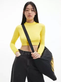 Calvin Klein T-shirt Slim à Manches Longues Avec Gants