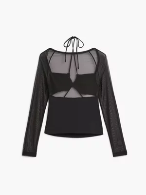 Calvin Klein Haut Ajouré à Manches Longues – Image 6