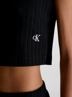 Calvin Klein Débardeur En Jersey Côtelé – Image 4