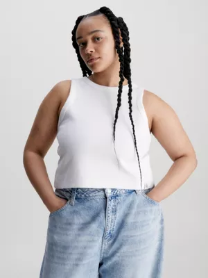 Calvin Klein Débardeur Côtelé En Coton – Image 2