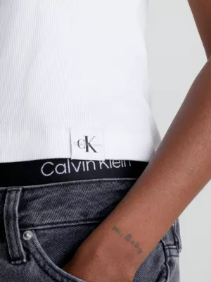 Calvin Klein Débardeur Côtelé En Coton – Image 4