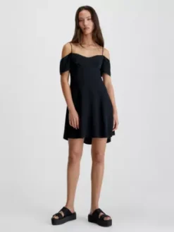 Calvin Klein Mini-robe épaules Dénudées En Crêpe