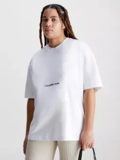 Calvin Klein T-shirt Boyfriend Grande Taille Avec Logo
