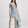 Calvin Klein Robe Corset En Denim Recyclé