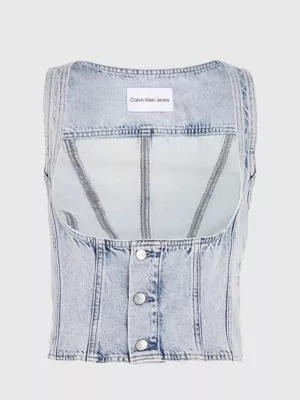 Calvin Klein Gilet Corset En Denim â Image 5