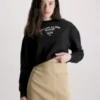 Calvin Klein Sweat-shirt Court Avec Logo Universitaire