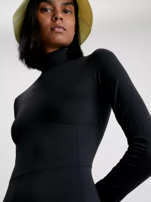 Calvin Klein Robe Longueur Midi Slim élastique à Manches Longues – Image 3