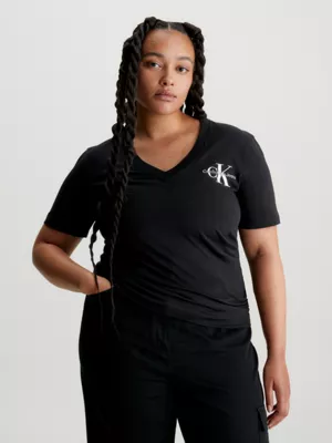 Calvin Klein T-shirt Avec Monogramme Et Col En V â Image 2