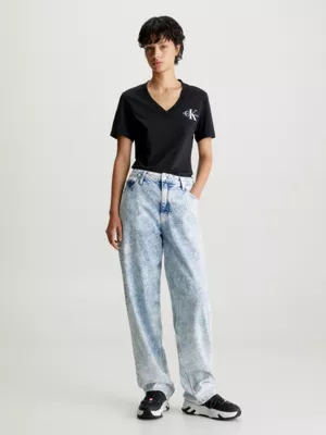 Calvin Klein T-shirt Avec Monogramme Et Col En V â Image 5