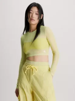 Calvin Klein Haut Court à Manches Longues En Maille